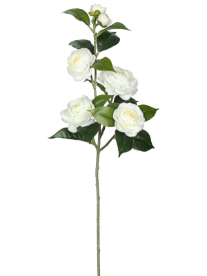 Artificial Camellia Spray (29") Cream - Vickerman