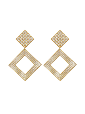 The Pave Princess Earrings - Gold