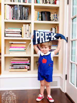 Back To School Pennant - Nantucket Navy Felt