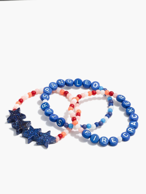 Girls' Patriotic Bracelet Pack