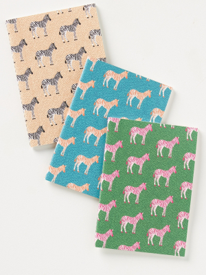 Zebra Journals, Set Of 3