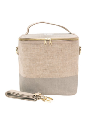 Soyoung Lunch Bag, Linen & Cement