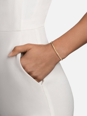 Set Cuff, 14k Gold Baguette Pavé