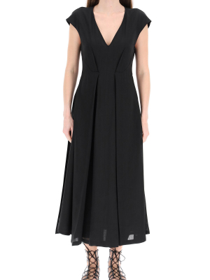 Sportmax Enrico V-neck Midi Dress