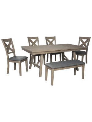 Aldwin Rectangular Dining Room Table Dark Gray - Signature Design By Ashley