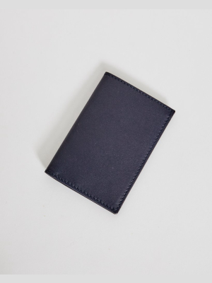 6400 Classic Leather Line Wallet In Navy