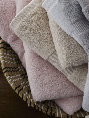 Silk Bath Towel In Blush