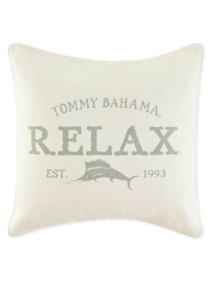 18"x18" Square Decorative Throw Pillow Gray - Tommy Bahama