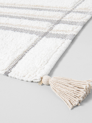 Bath Rug Bold Stripes Tonal Cream - Hearth & Hand™ With Magnolia