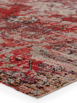 Fayette Indoor/outdoor Oriental Red & Beige Rug