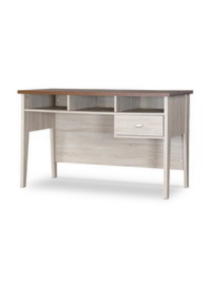 Tyler Writing Desk Natural/dark Brown - Baxton Studio