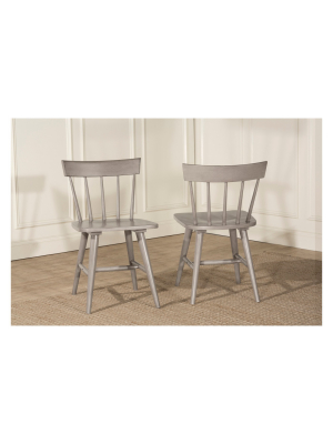 Set Of 2 Mayson Spindle Back Dining Chair Gray - Hillsdale Furniture