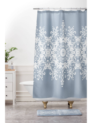 Lisa Argyropoulos Snowfrost Shower Curtain Blue - Deny Designs