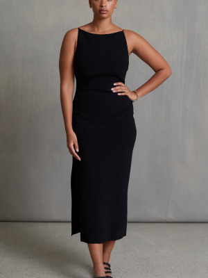 Be Mine Tuck Dress - Black