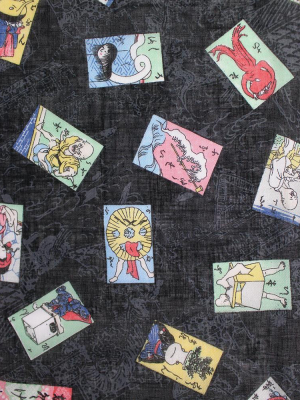 Japanese Handkerchief, Yokai Collectible Cards, Black