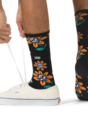 Good Day Skull Flower Crew Sock