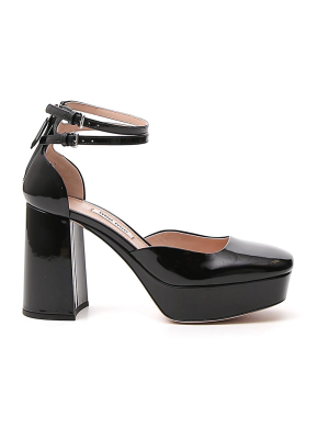 Miu Miu Ankle Strap Platform Pumps