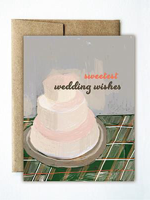 Ferme A Papier Card, Wedding Cake