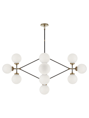 Bistro Four Arm Chandelier In Various Colors