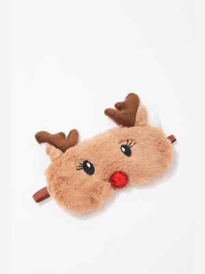 Plush Reindeer Eye Mask