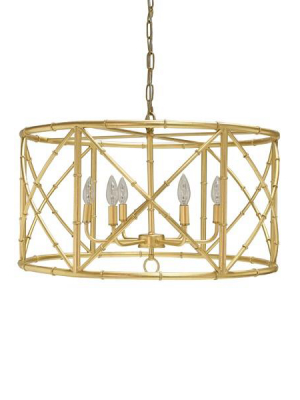 Zia Chandelier Gold Leaf