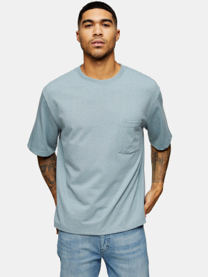 Dark Blue Marl Pocket T-shirt