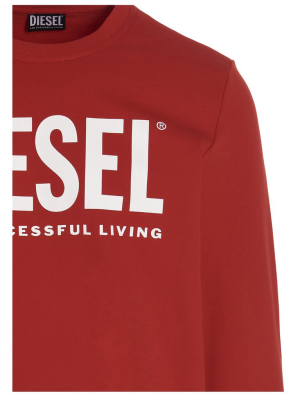 Diesel S-girk-ecologo Logo Print Sweatshirt