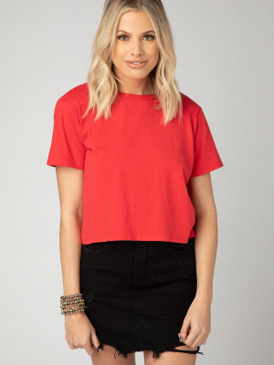 Buddylove Sarah Cropped Tee - Red