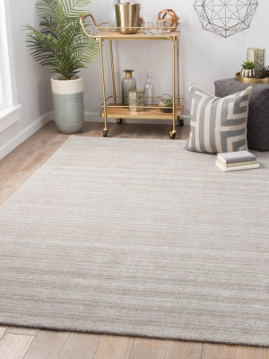 Oplyse Handmade Stripe Gray & Silver Area Rug