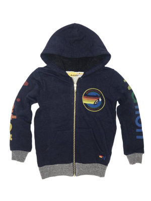 Kid's Aviator Nation Zip Hoodie - Navy