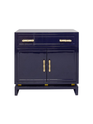 Marcus Lacquer Cabinet Navy