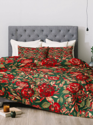 Jacqueline Maldonado Farmhouse Floral Christmas Comforter Set