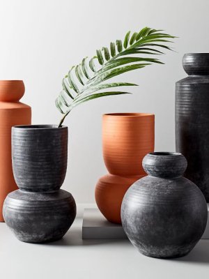 Rounded Terracotta Floor Vases