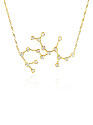 Diamond Sagittarius Constellation Necklace