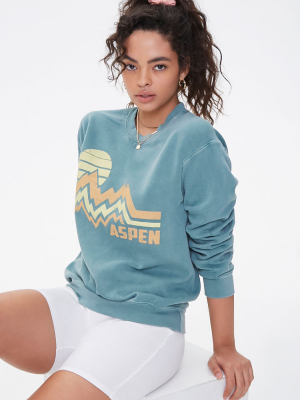 Fleece Aspen Graphic Sweatshirt