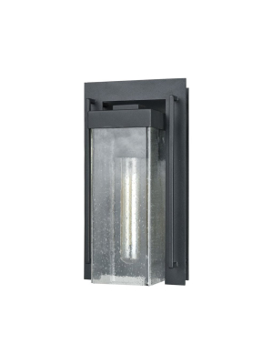 Overton 1 Outdoor Sconce In Matte Black Design By Bd Fine Lighting