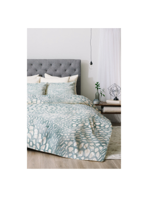 Blue Dash And Ash Cove Comforter Set (king) 3pc - Deny Designs