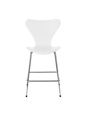 Series 7 Counter Stool - Lacquered - Front Upholstered