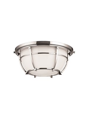 Conrad 2 Light Flush Mount Polished Nickel