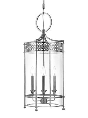 Amelia 3 Light Pendant Polished Nickel