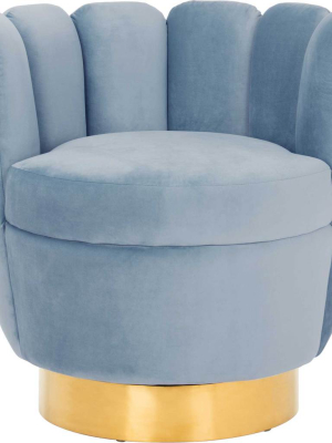 Arbor Channel Tufted Chair Light Blue