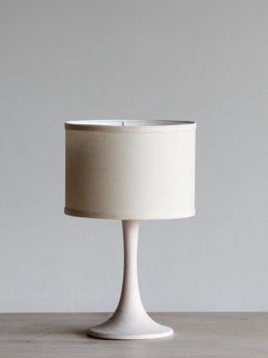 Trumpet Small Table Lamp - White Wash