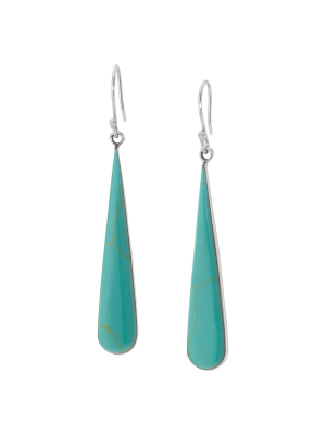 Sterling Silver Dangle Earrings - Turquoise