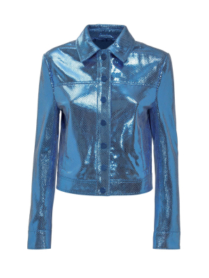 Pinko Metallic Effect Buttoned Jacket