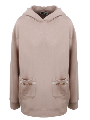 Elisabetta Franchi Chain Embellished Hoodie