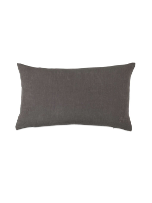 Simple Linen Bolster Dark Grey