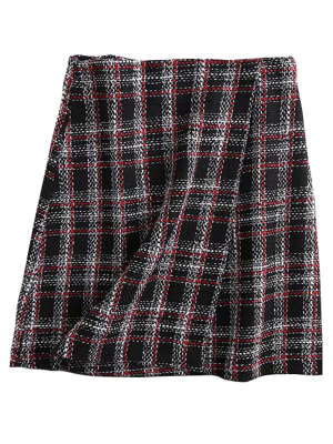 'allyson' Red Plaid Mini Skirt