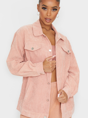 Apricot Oversized Cord Jacket