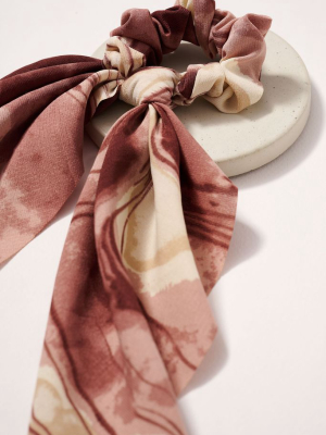 Abstract Print Scarf Pony