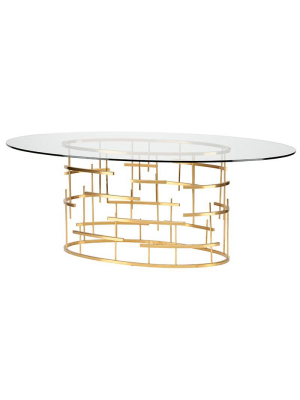 Nuevo Oval Tiffany Dining Table - Gold